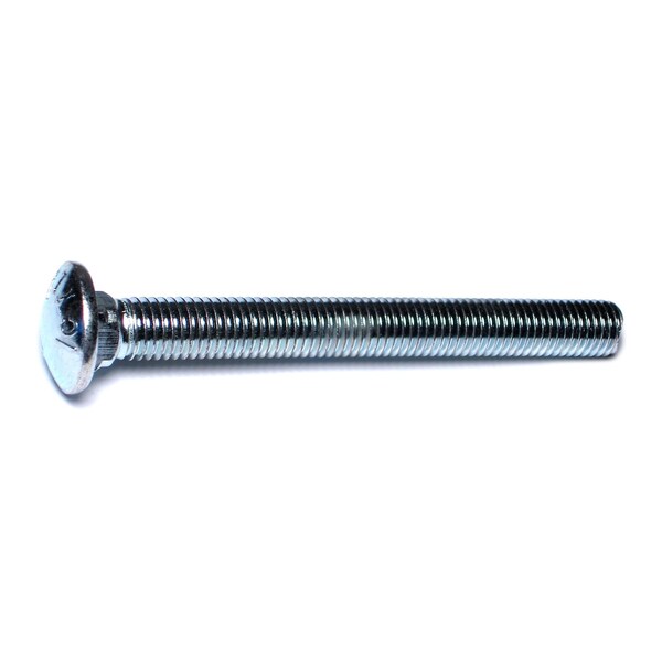 Midwest Fastener Carriage Bolt, Square Neck, 11 (Coarse), 6 in L, Steel, Zinc Plated, 25 PK 07530 - main